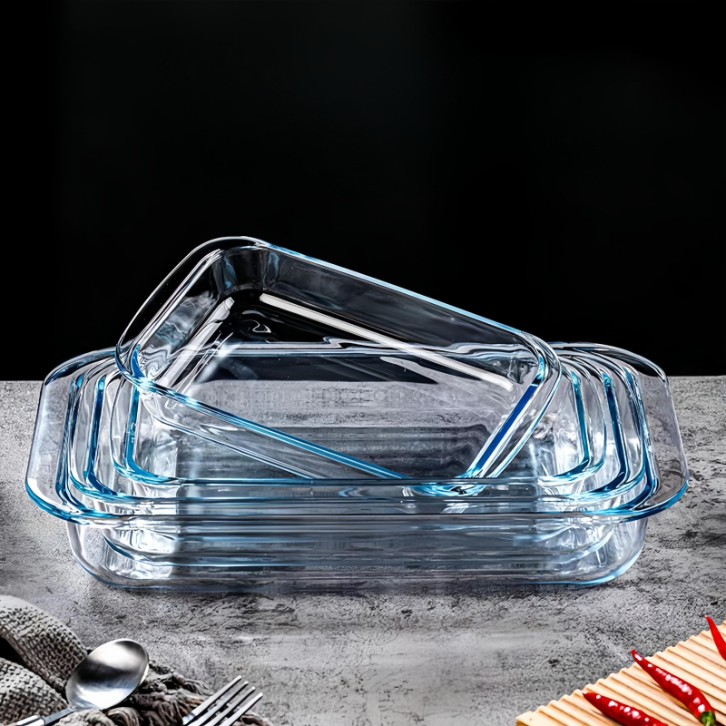 High Borosilicate Heat-resistant Glass Baking Tray Kitchen Wholesale