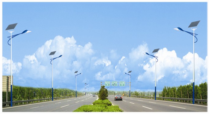 Battery placement for solar street lights