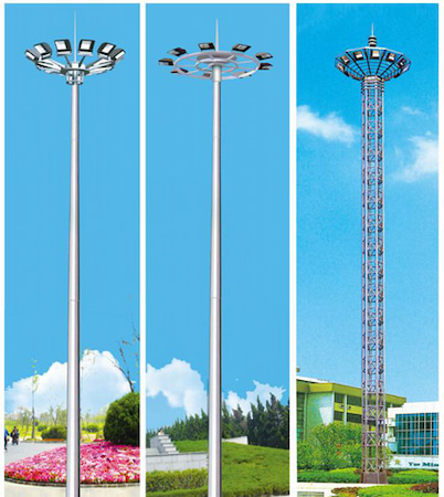 High mast light poles plug-in structure