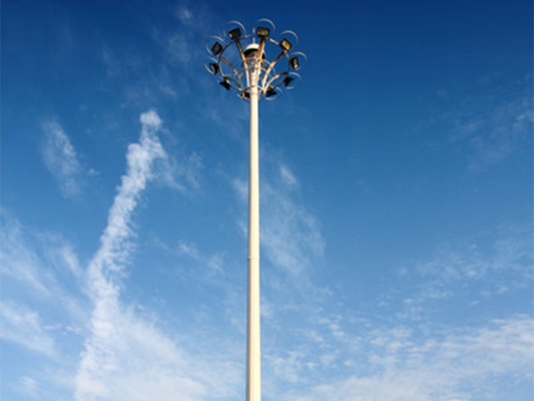 Plastic spraying process of high mast light poles