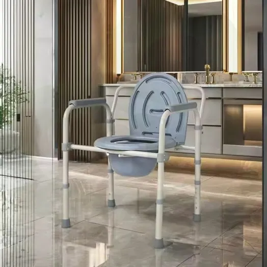 Commode Without Handles Elderly Disabled Safety Bathroom Equipment Non-folding Commode Toilet Chair