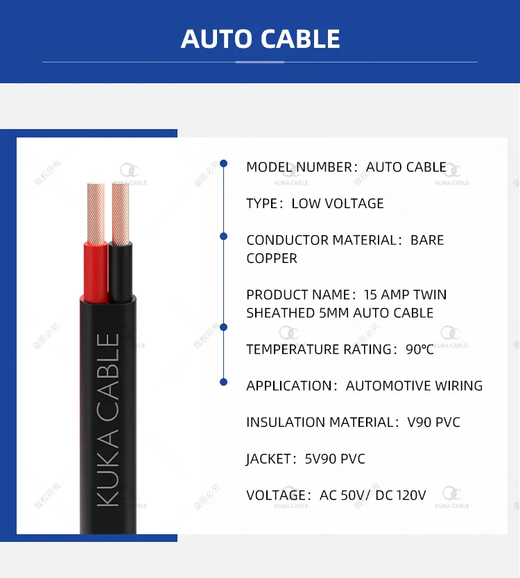 Flat automotive wire | battery cable dual core
