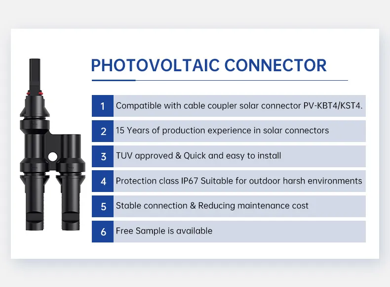 4Way connector | 6 in 1 Solar Adapter Connector | M/FFFF and F/MMMM