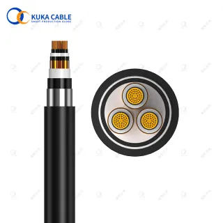 Three Core CU/XLPE/CTS/STA/PVC Medium Voltage Cables