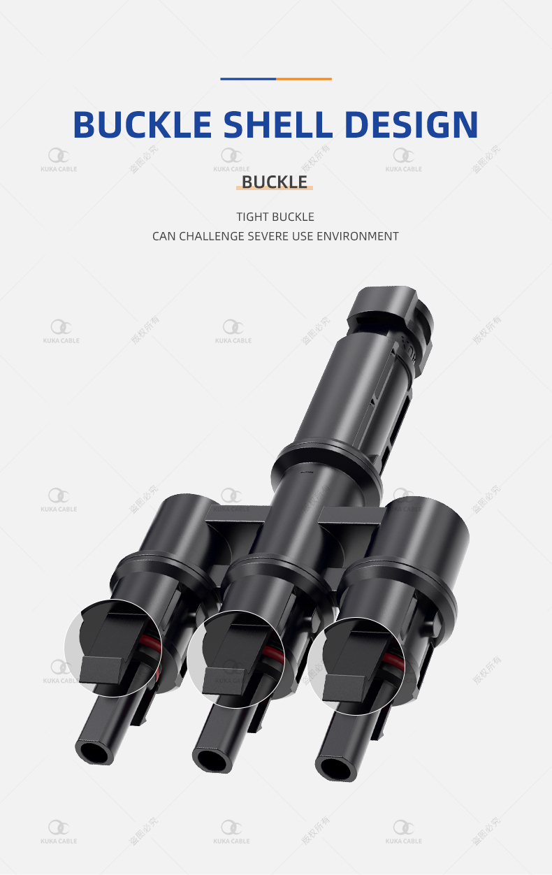 3 in 1 T branch connector for Solar Panel Parallel Connection