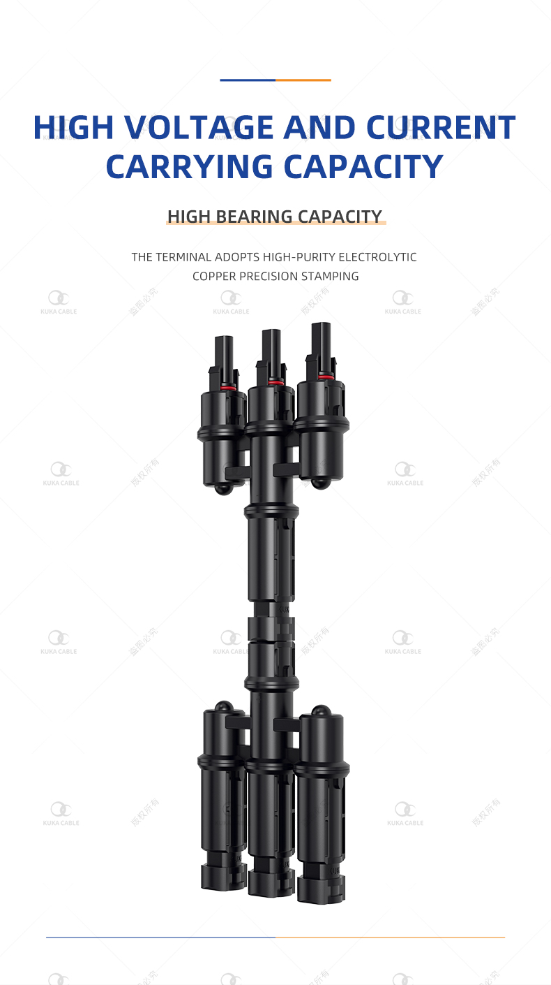 3 in 1 T branch connector for Solar Panel Parallel Connection