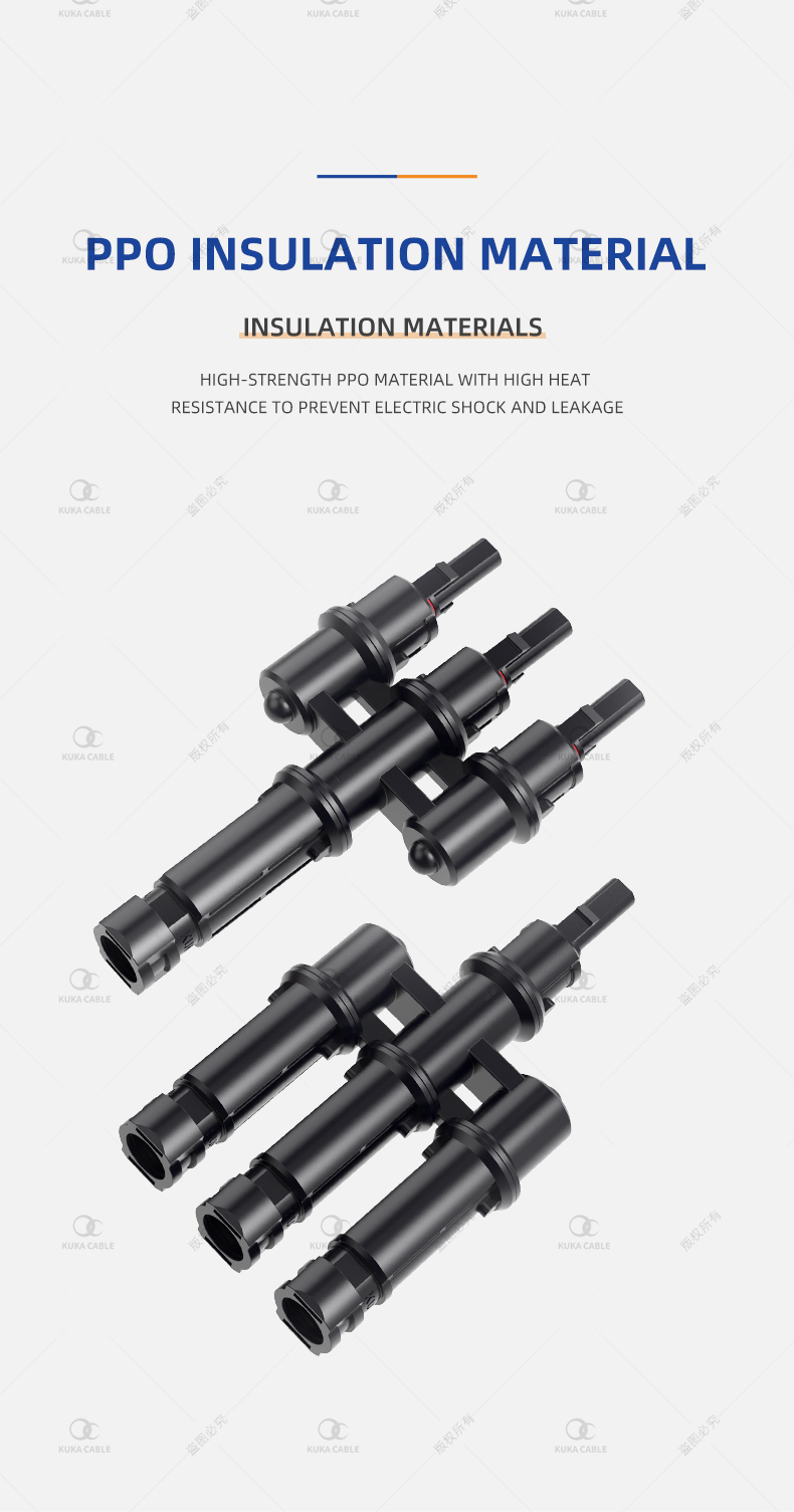 3 in 1 T branch connector for Solar Panel Parallel Connection