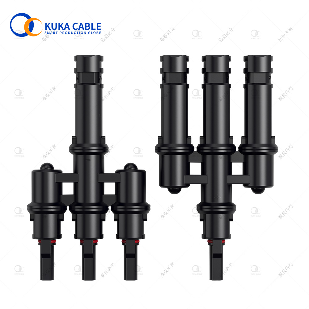 3 in 1 T branch connector MMMF+FFFM Pair Parallel