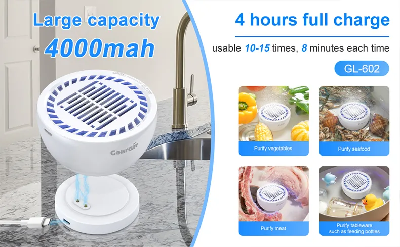 Vegetable Cleaning Machine - Fruit And Vegetable Cleaner, Usb Wireless Fruit  Purifier, Oh Ion Purification, Suitable For Cleaning Fruits, Meat,  Vegetables, Seafood And Tableware