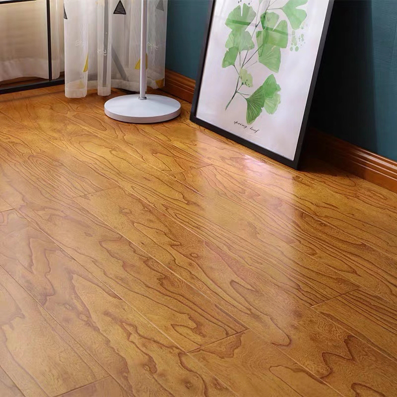 Embossed Waterproof 12mm Non Slip Laminate Wood Flooring Easy to Install