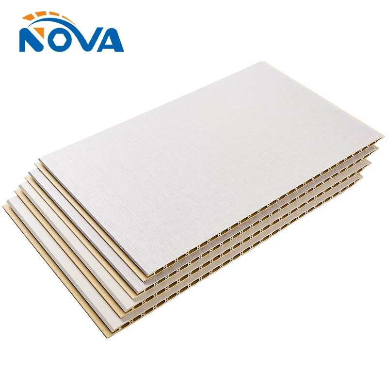 Bamboo wood fiber integrated wall panel seamless splicing wall panel