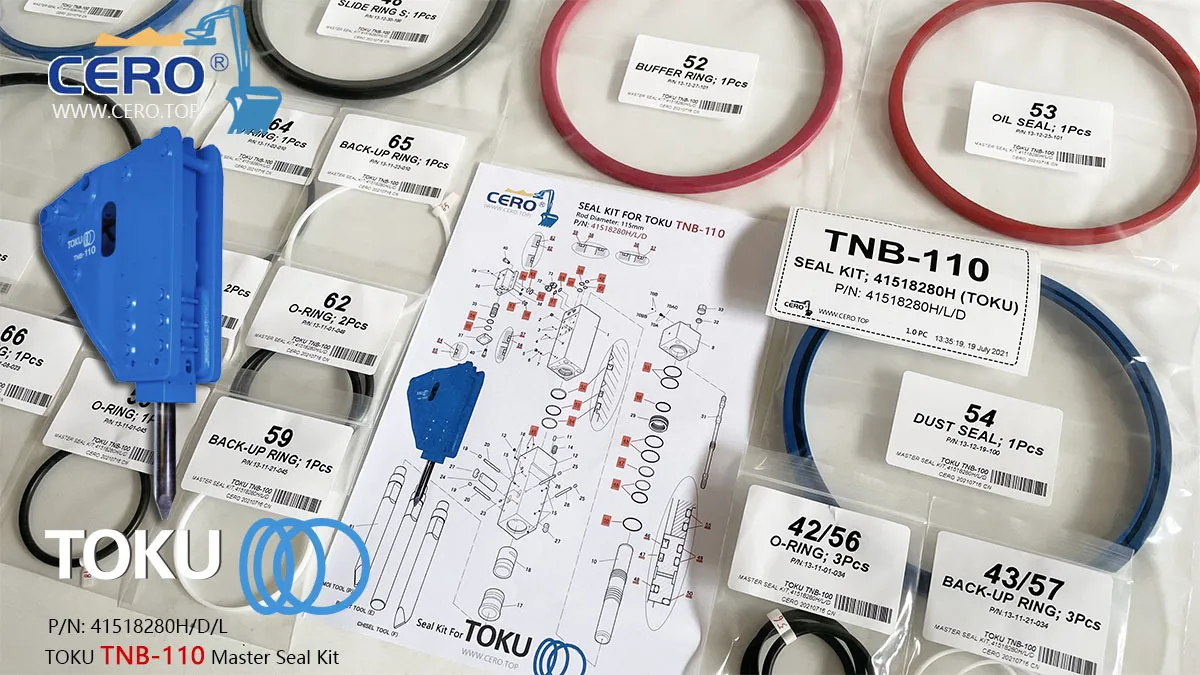 TOKU TNB-110 Master Seal Kit 41518280L 41518280D 41518280H TOKU TNB110 Seal Kit