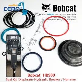 Bobcat HB980 Seal Kit 86633070 Diafragma 86633930 Kits de reconstrução 86638988