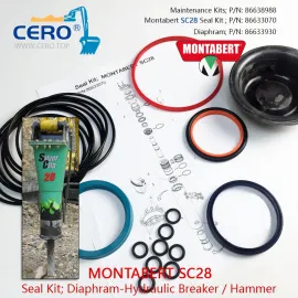 Montabert SC28 Seal Kit 86633070 Diaphragm 86633930 Maintenance Kits 86638988