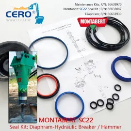 Montabert SC22 Seal Kit 86633047 Diaphragm 86633930 Maintenance Kits 86638970