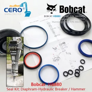 Bobcat HB880 Seal Kit 86633047 غشاء 86633930 مجموعات إعادة البناء 86638970