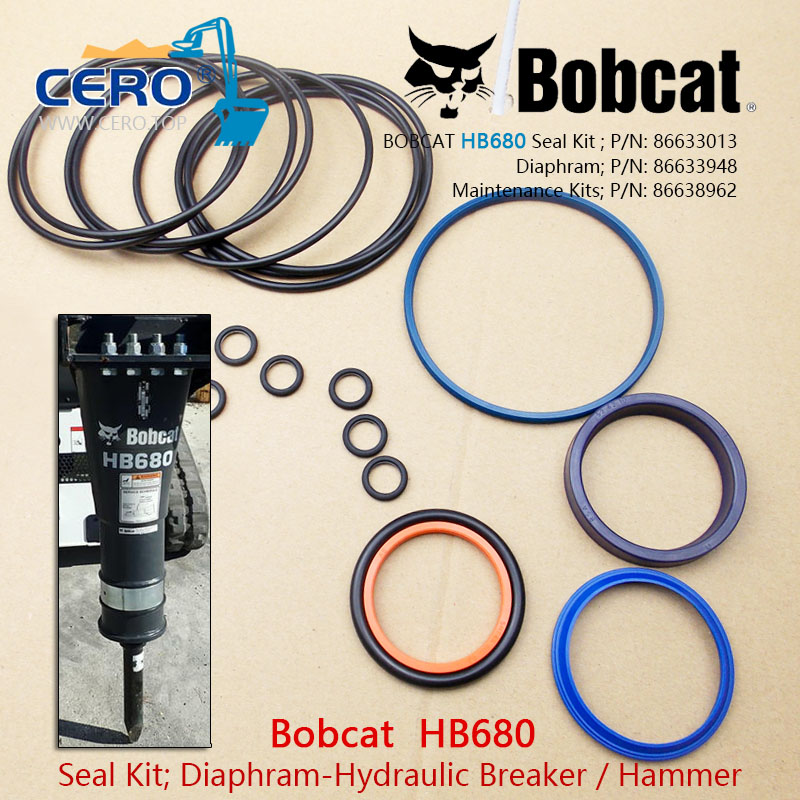 パーツ 1239 Bobcat HB680 Seal Kit 86633013 Diaphragm 86633948 Rebuild