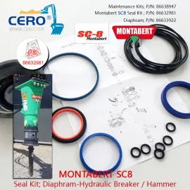 Montabert SC8 Seal Kit 86632981 Diaphragm 86633922 Maintenance Kits 86638947