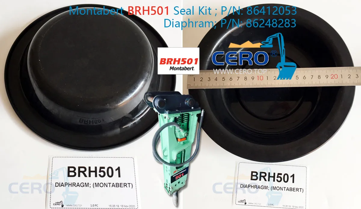 Montabert BRH501 Seal Kit 86412053 Diaphragm 86248283 Montabert 501