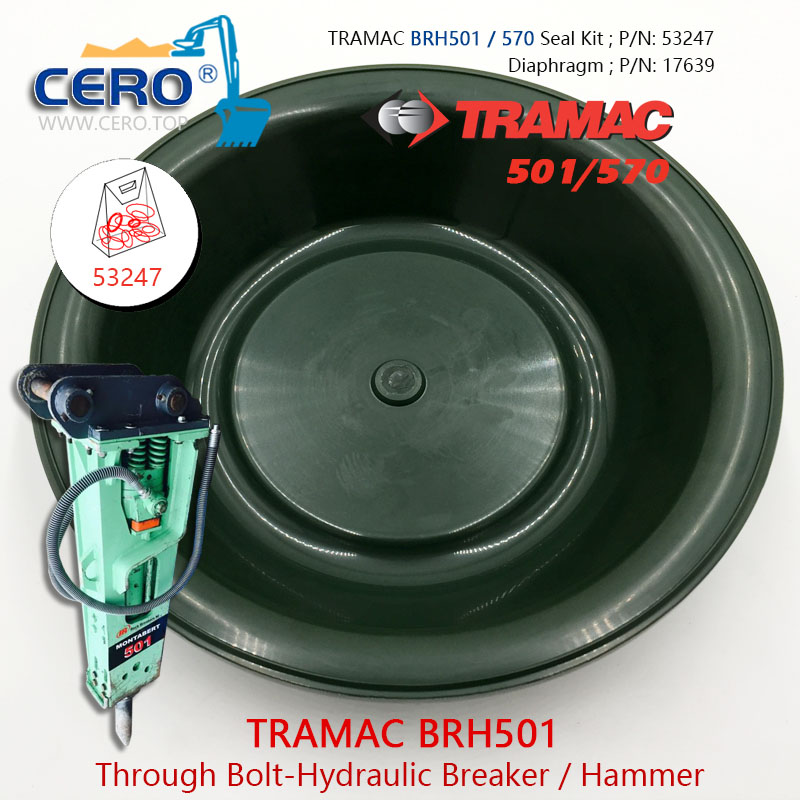 TRAMAC BRH501 Seal Kit 53247 Diaphragm 17639 TRAMAC 501 BRH570