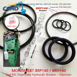 Montabert BRP140 BRH140 Seal Kit 86614021 Diaphragm 86633997 Membrane 86634011 BRP130 BRP150