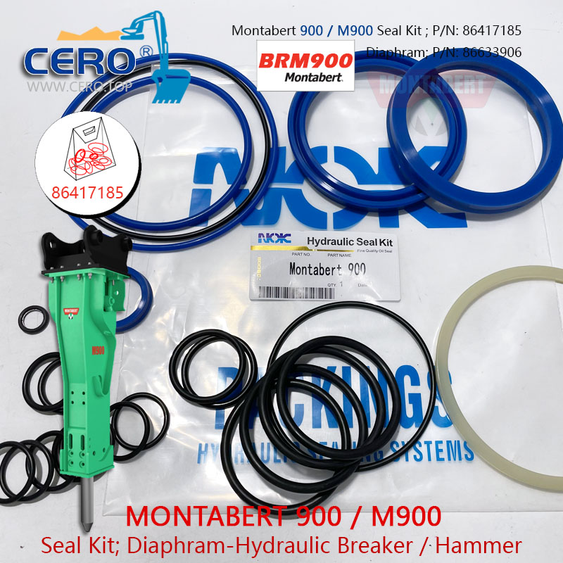 Montabert 900 M900 Seal Kit 86417185 Diaphragm 86633906 Membrane BRM900 900MS