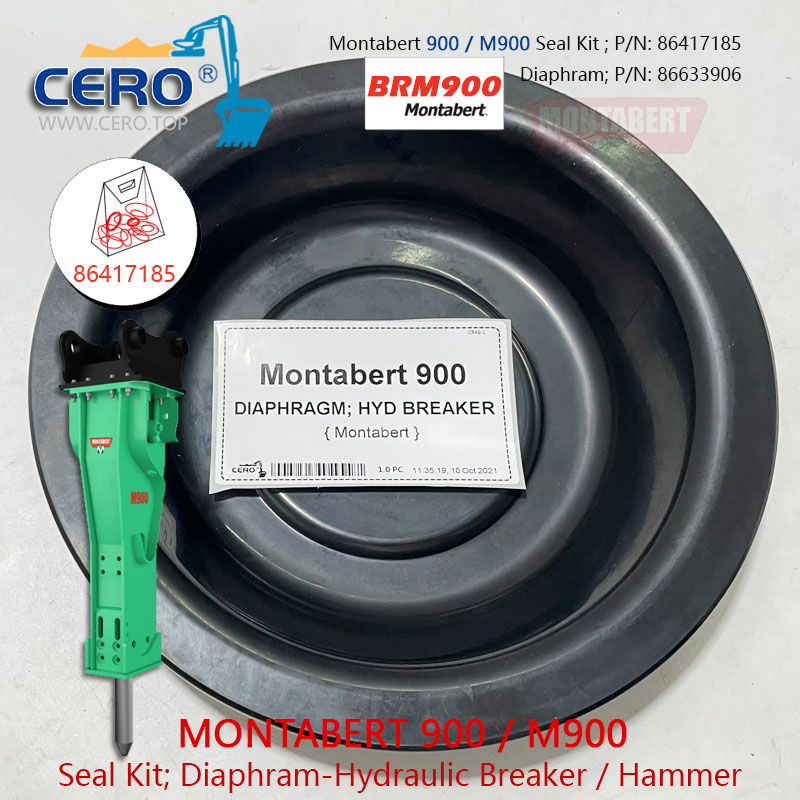 Montabert 900 M900 Seal Kit 86417185 Diaphragm 86633906 Membrane BRM900 900MS