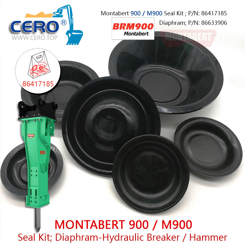 Montabert 900 M900 Seal Kit 86417185 Diaphragm 86633906 Membrane BRM900 900MS