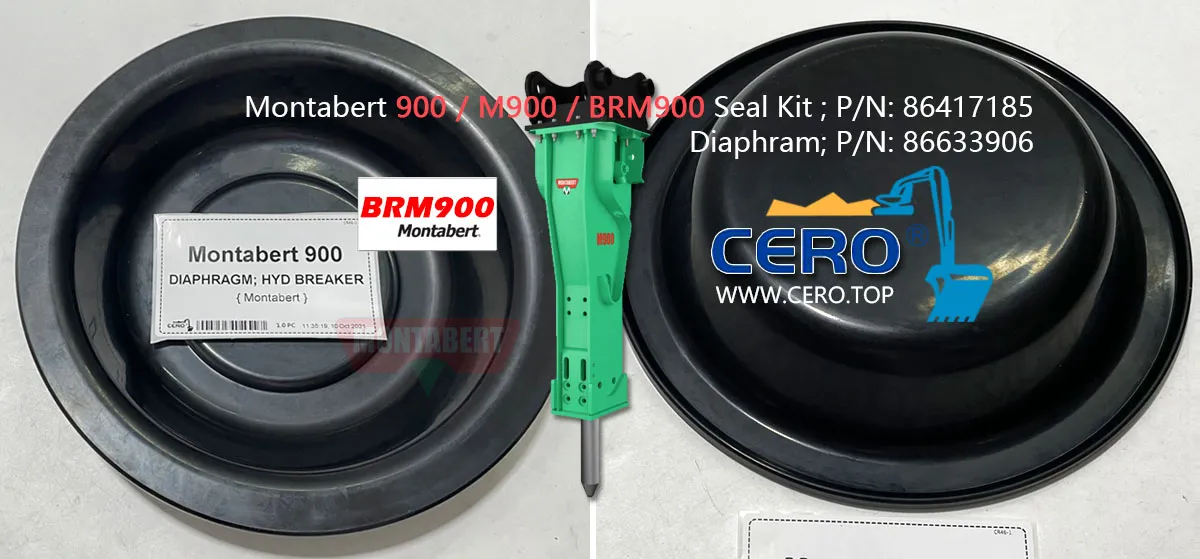 Montabert 900 M900 Seal Kit 86417185 Diaphragm 86633906 Membrane BRM900 900MS