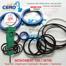 Montabert 700 M700 مجموعة الختم 86634102 الحجاب الحاجز 86634052 Montabert 700MS BRM700