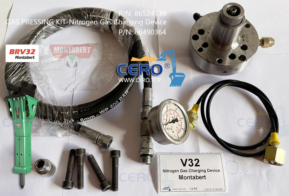 TRAMAC V32 Nitrogen Gas Charging Device 86524139 Accumulator Gas