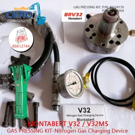 Dispositif de charge de gaz d'azote Montabert V32 86524139 Kit de pressage de gaz d'accumulateur 86490364