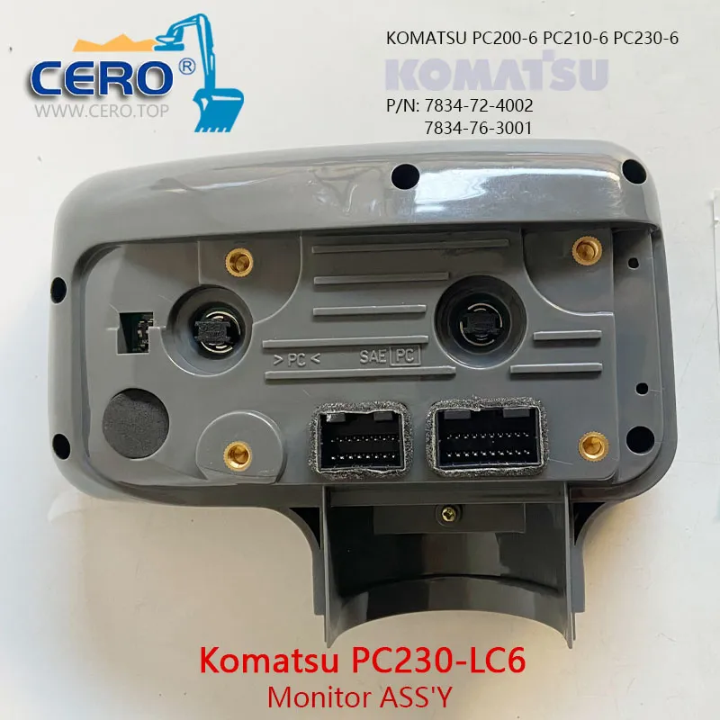 7834-72-4002 Monitor ASS'Y 7834-76-3001 Komatsu PC200-6 PC210-6 PC230-6