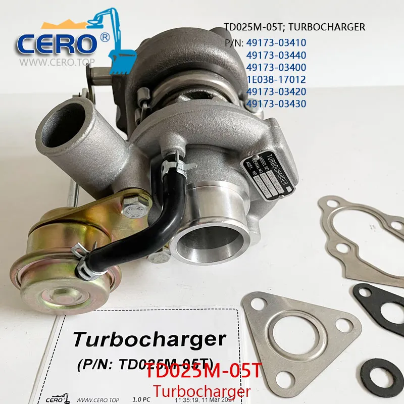 TD025M-05T Turbocharger 1G643-17015 Turbo 1E038-17012 Bobcat D1105T V1505T