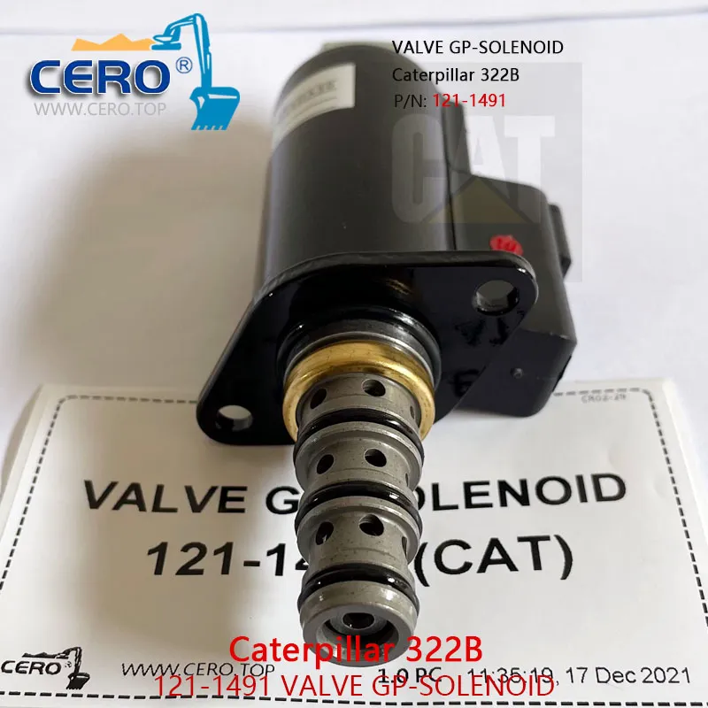 121-1491 VALVE GP-SOLENOID 1211491 Solenoid Valve 121-1565 Caterpillar 322B