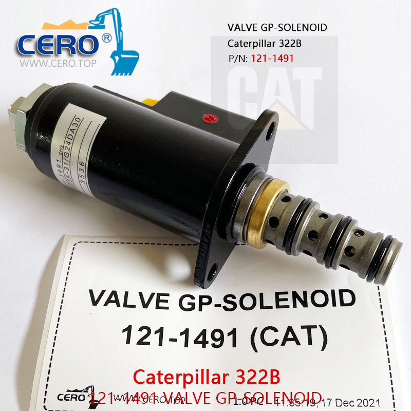 121-1491 VALVE GP-SOLENOID 1211491 Solenoid Valve 121-1565 Caterpillar 322B