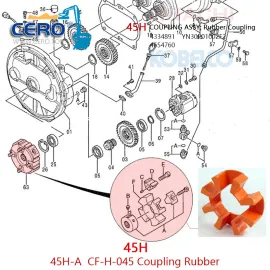 YN30P01002F2 Elemento de acoplamento 45H Acoplamento Kobelco SK200-6 SK200-6E SK200-8