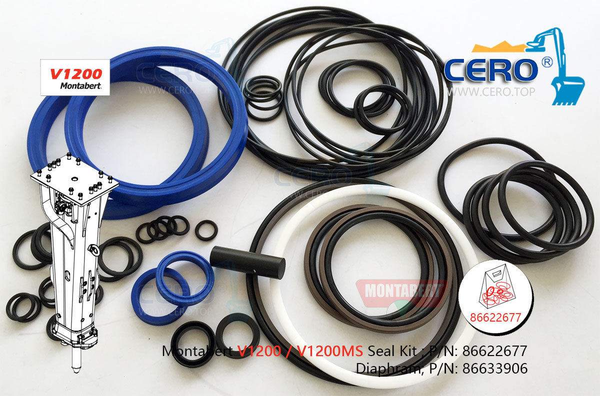 TRAMAC 1200 V1200 Seal Kit 86447968 Diaphragm 86248283 Membrane