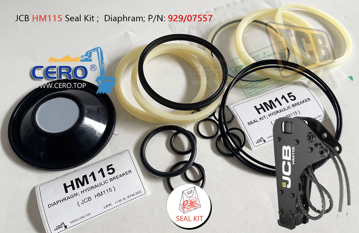 JCB HM115 Seal Kit 929/07557 Diaphragm 92907557 Membrane 929