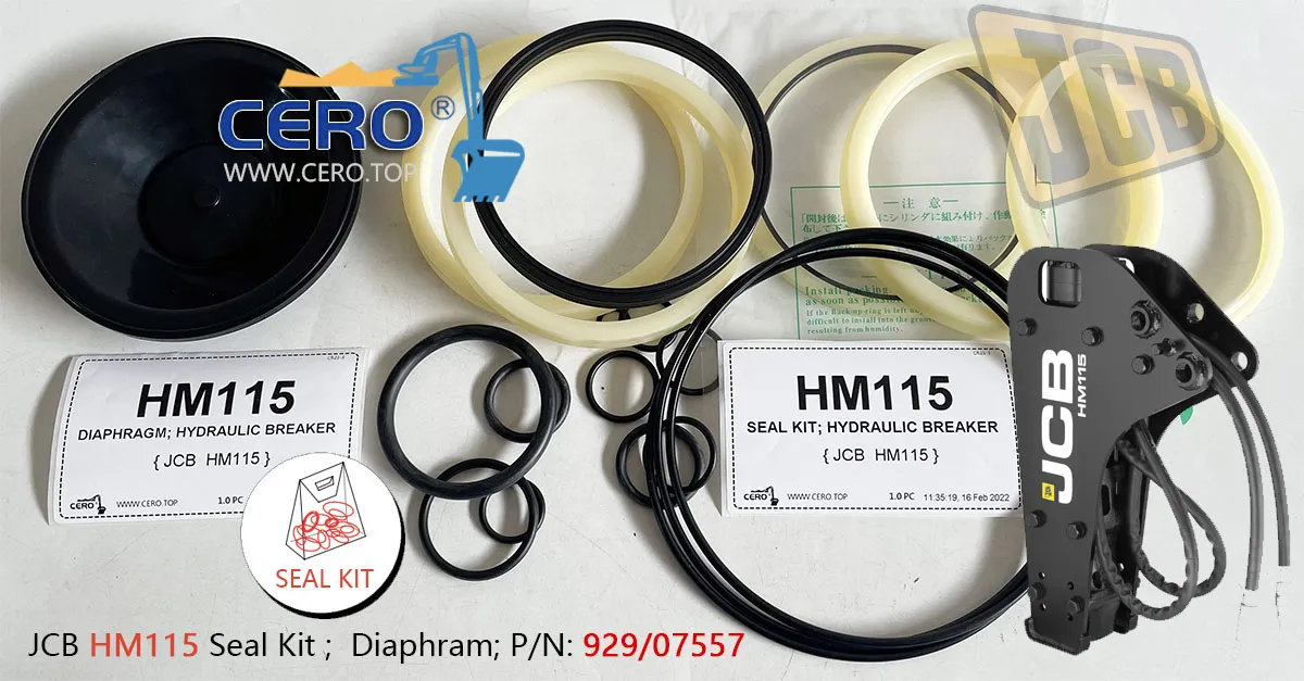 JCB HM115 Seal Kit 929/07557 Diaphragm 92907557 Membrane 929-07557