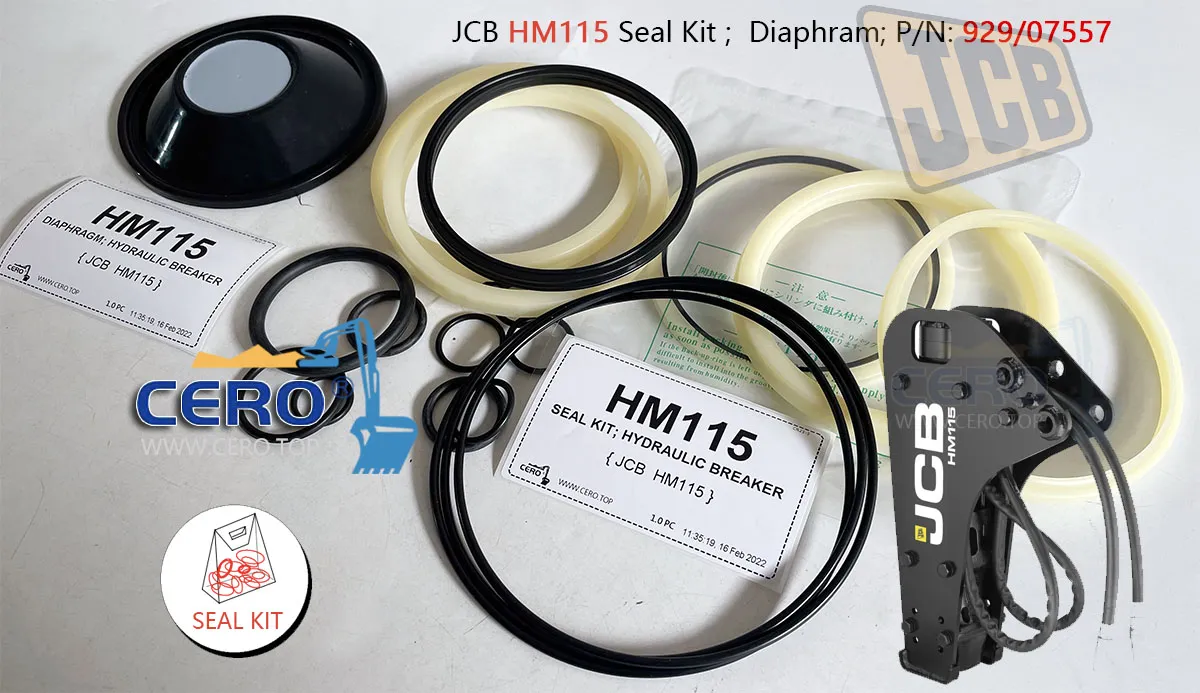 JCB HM115 Seal Kit 929/07557 Diaphragm 92907557 Membrane 929-07557