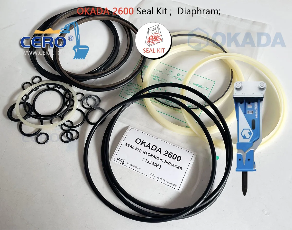 OKADA 2600 Seal Kit Diaphragm okada2600 hydraulic breaker