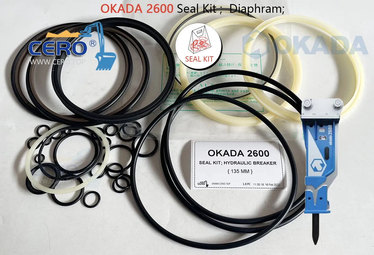 OKADA 2600 Seal Kit Diaphragm okada2600 hydraulic breaker