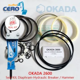 Kit de vedação OKADA 2600 Diafragma rompedor hidráulico okada2600