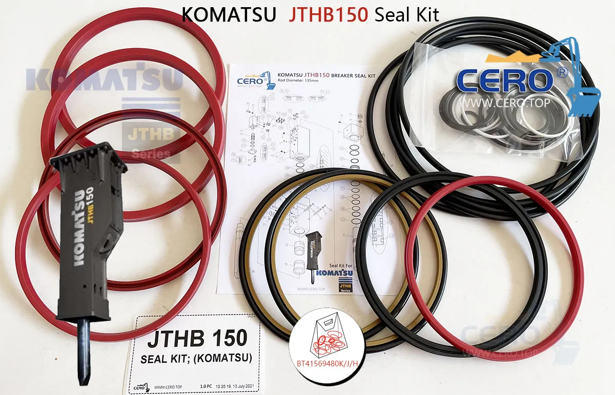 KOMATSU JTHB150 Seal Kit BT41569480K BT41569480J BT41569480H