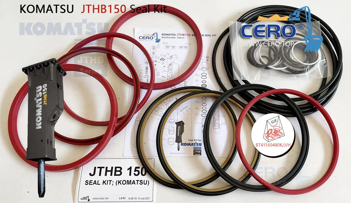 KOMATSU JTHB150 Seal Kit BT41569480K BT41569480J BT41569480H