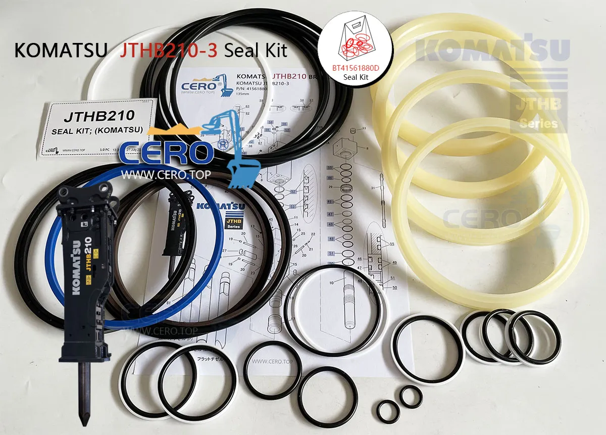 KOMATSU JTHB210 JTHB210-3 Seal Kit BT41561880D