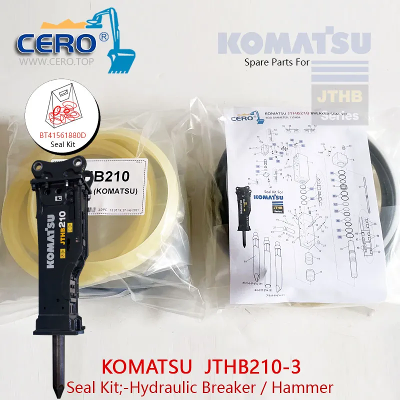 KOMATSU JTHB210 JTHB210-3 Seal Kit BT41561880D