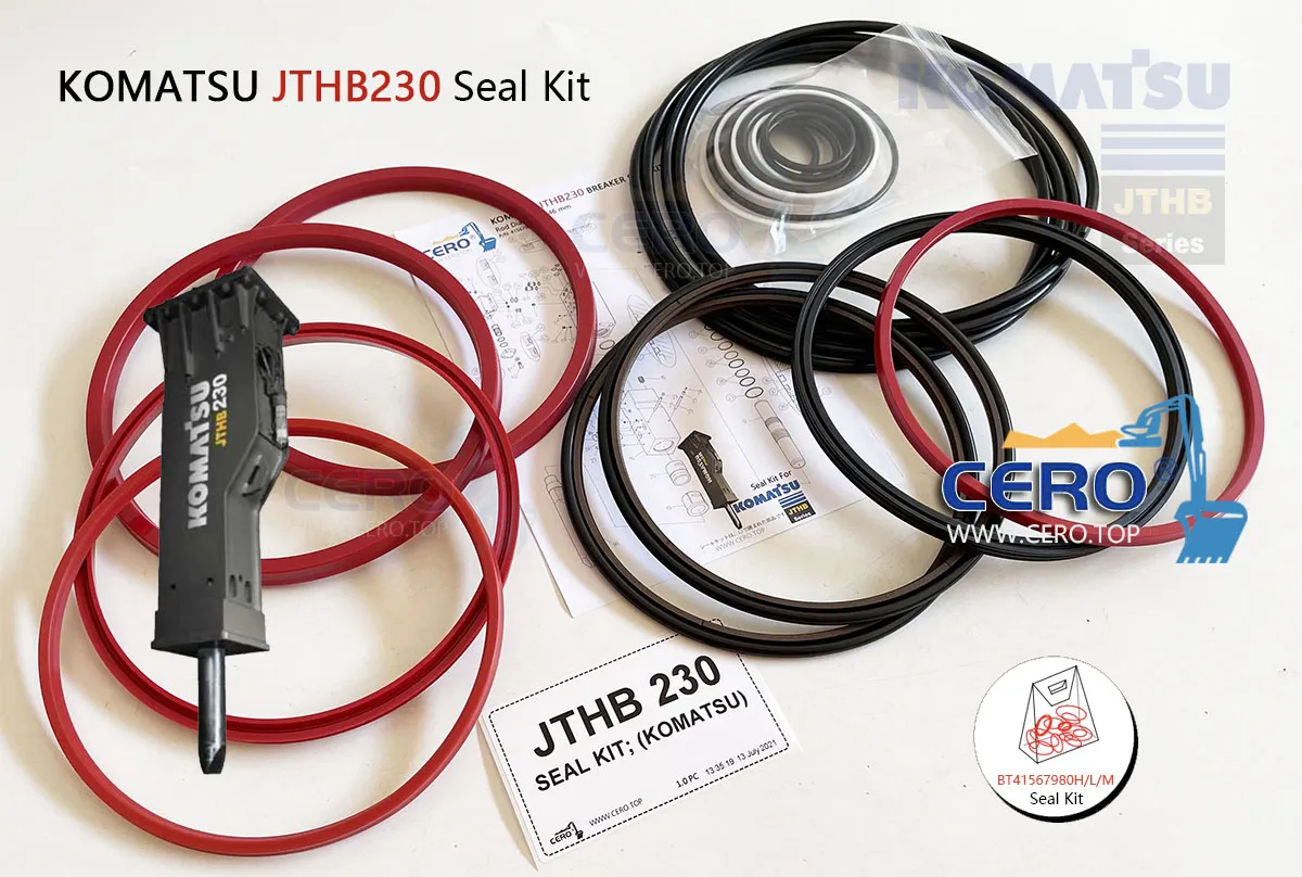 KOMATSU JTHB230 Seal Kit BT41567980H BT41567980L BT41567980M