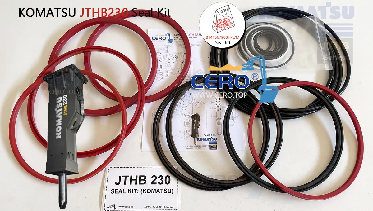 KOMATSU JTHB230 Seal Kit BT41567980H BT41567980L BT41567980M